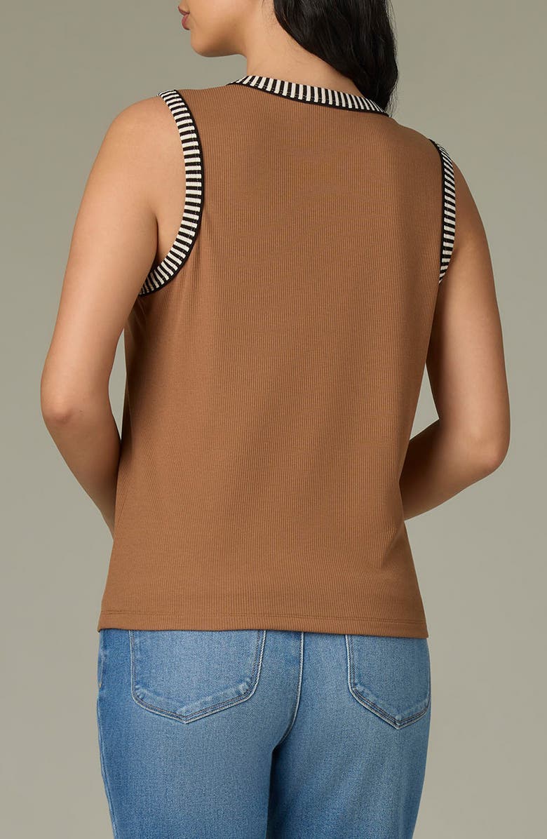Wit & Wisdom Contrast Binding Rib Tank, Alternate, color, 