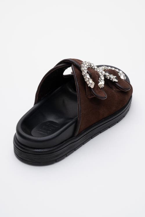 Forever & Always Shoes Morelia Suede Leather Slide Sandal