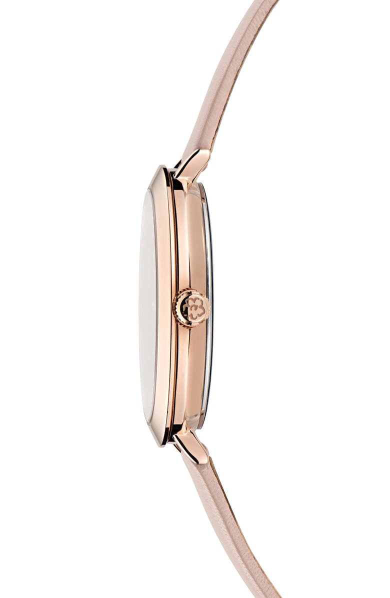 Ted Baker Leather Strap Watch & Crystal Slider Bracelet Set, 37mm, Alternate, color, Rose Gold-Tone