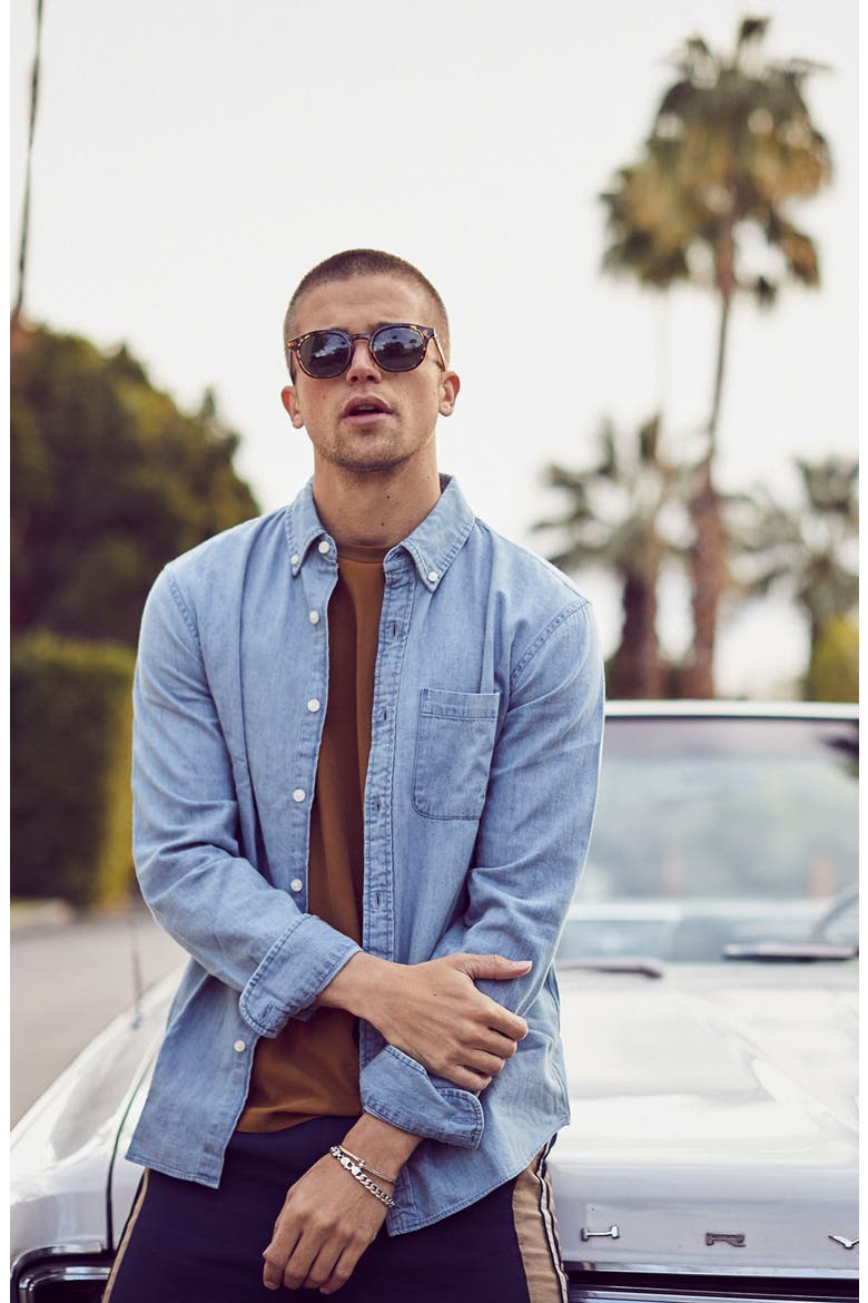 Australia Walk On 47mm Polarized Sunglasses, Alternate, color, TOFFEE / BROWN LENS