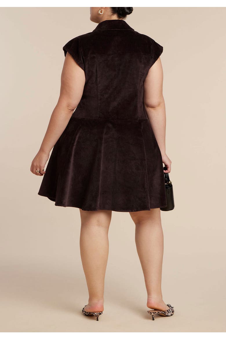 Corduroy Mini Dress, Alternate, color, CHOCOLATE PLUM