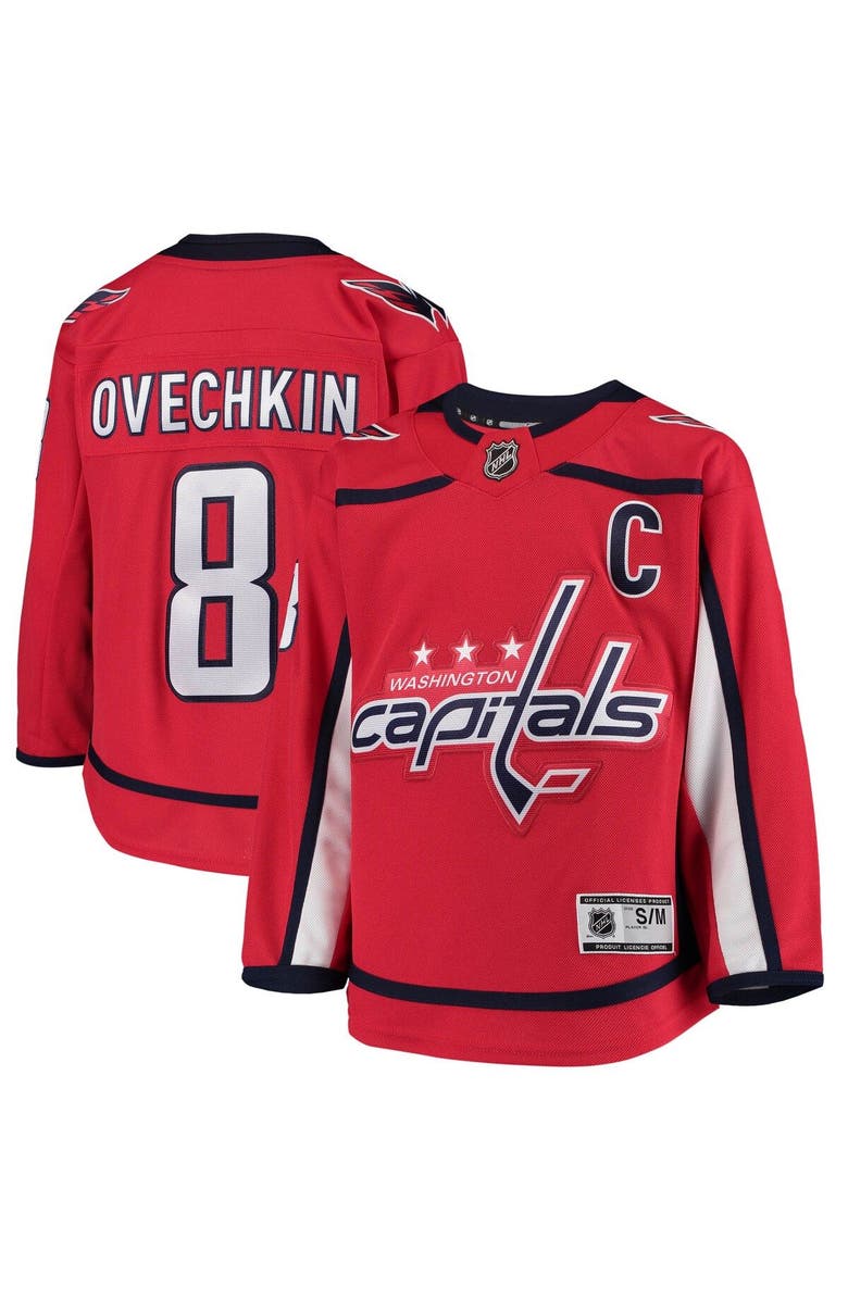 Outerstuff Youth Alexander Ovechkin Red Washington Capitals Home Premier Player Jersey, Main, color, Red