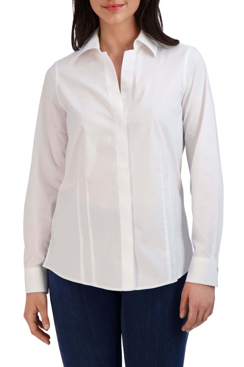 Taylor Stretch Shirt, Main, color, WHITE