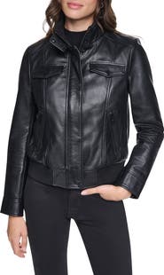 Andrew Marc Ashford Leather Bomber Jacket