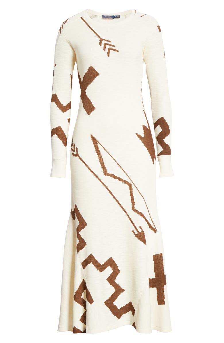 Polo Ralph Lauren Long Sleeve Knit Midi Dress, Alternate, color, 