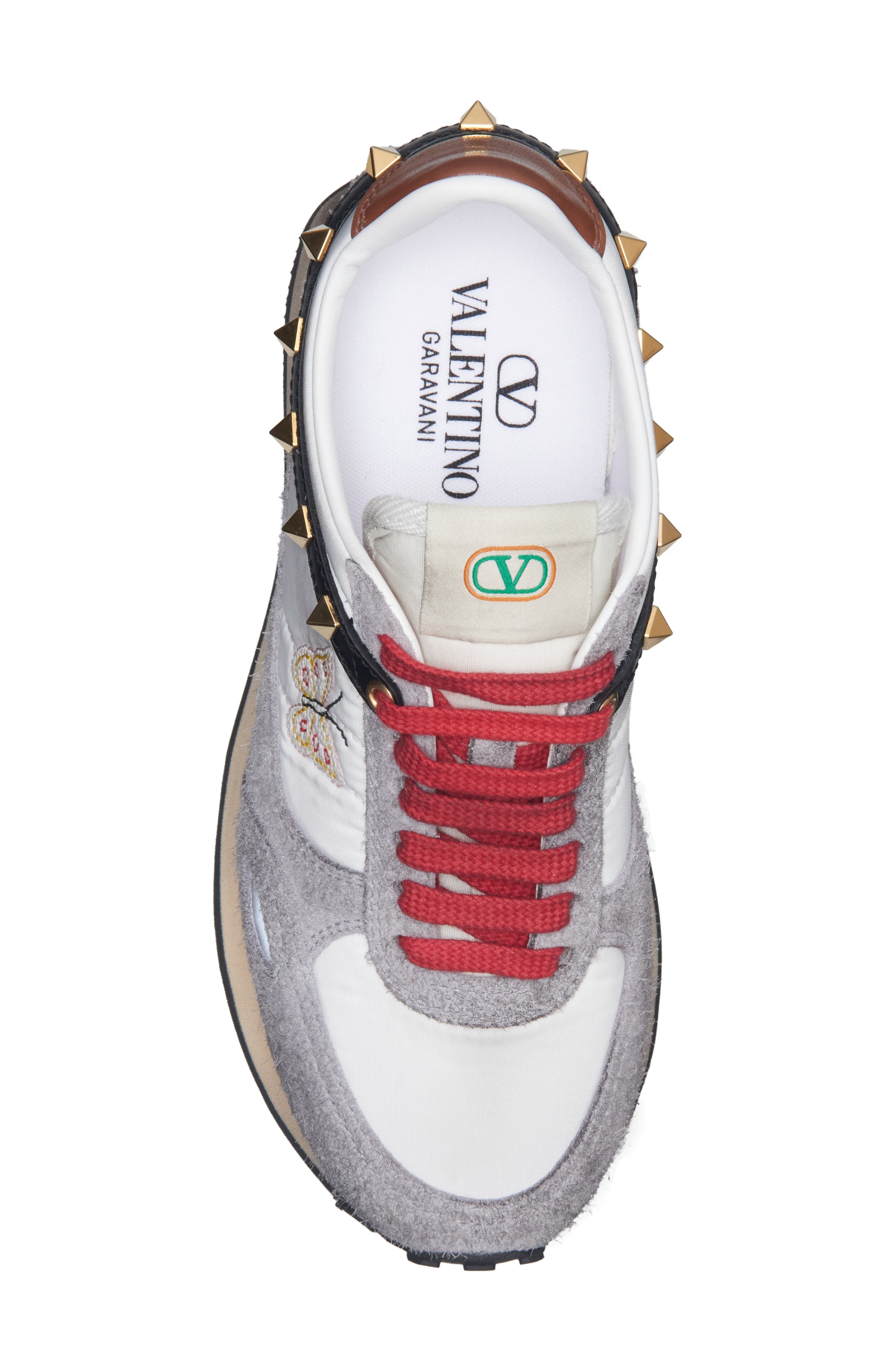 Stud Up Butterfly Sneaker, Alternate, color, WHITE MULTI