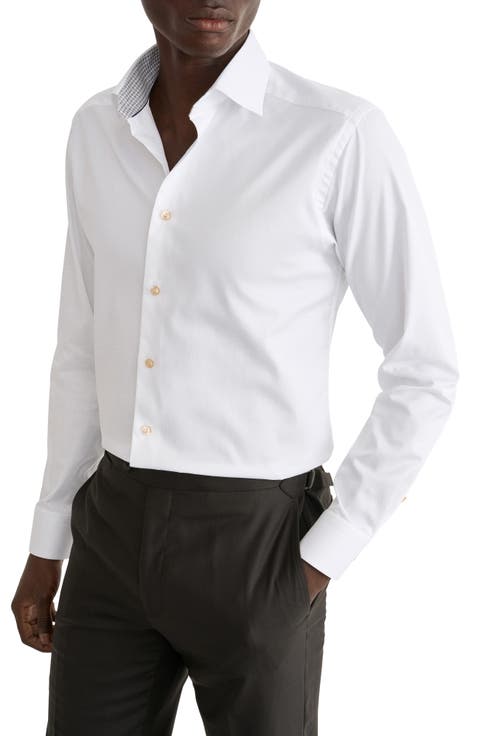 Contemporary Fit Geometric Detail Shirt