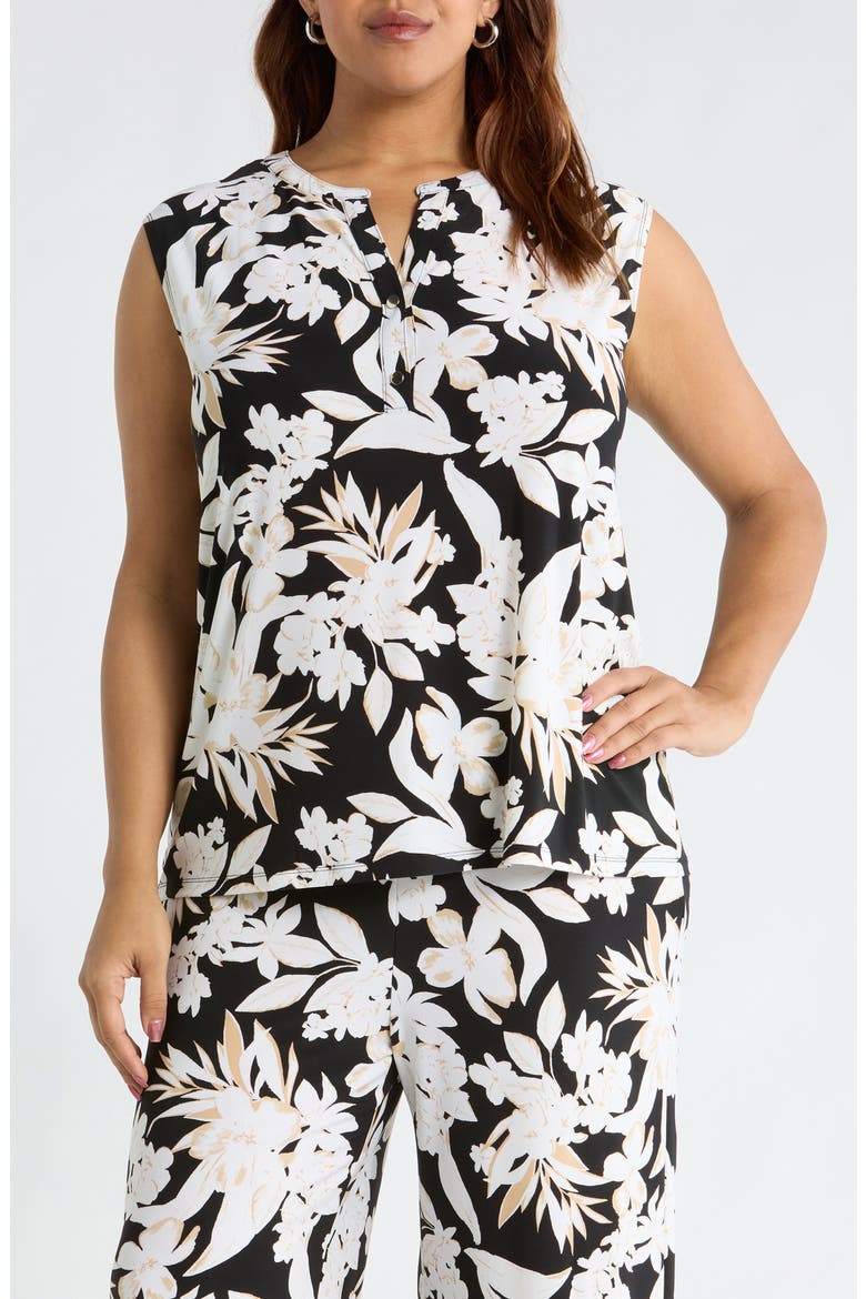 Floral Sleeveless Knit Top, Main, color, ANNE BLACK MULTI
