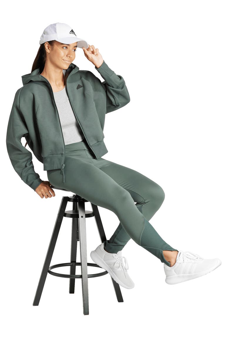 adidas Z.N.E. Loose Fit Performance Zip Hoodie, Alternate, color,