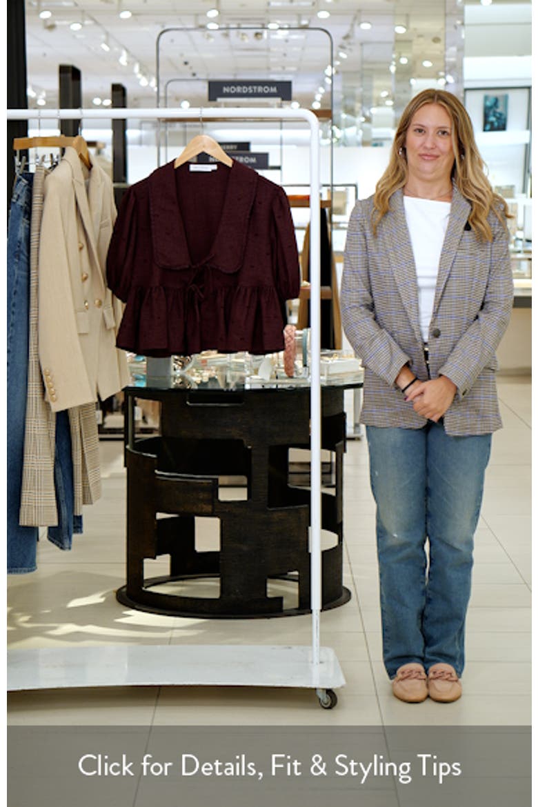 Oversize Peter Pan Collar Puff Sleeve Top video