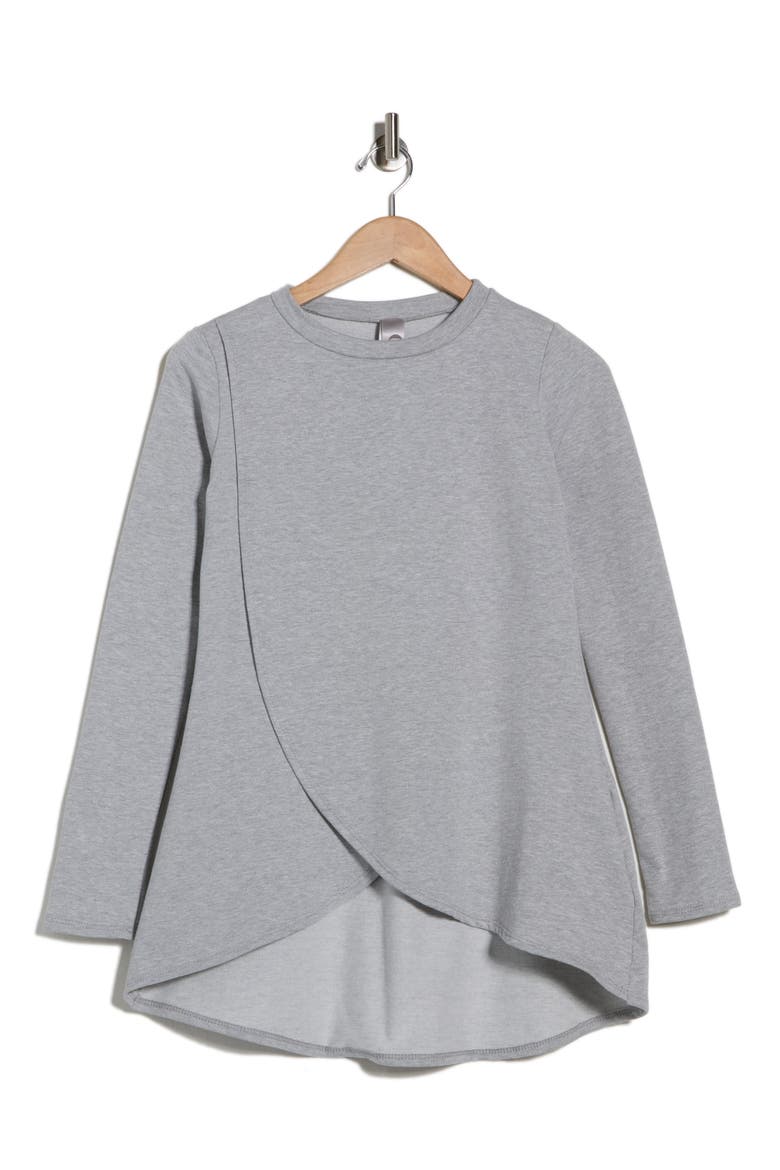 Long Sleeve Cross Hem Top, Alternate, color, MOONSTRUCK