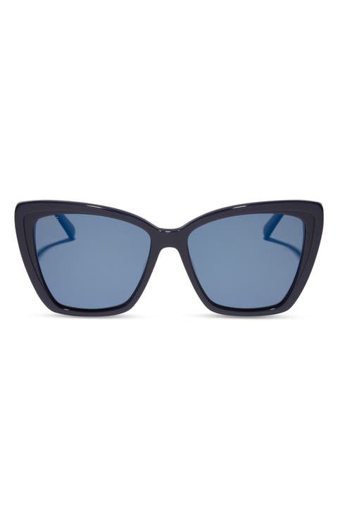 Becky II 56mm Polarized Cat Eye Sunglasses