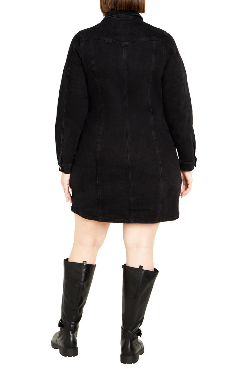 City Chic Oaklyn Long Sleeve Denim Dress, Alternate, color, 