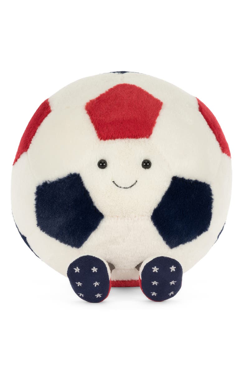 Jellycat Amuseables USA Soccer Ball Large Plushie, Alternate, color,