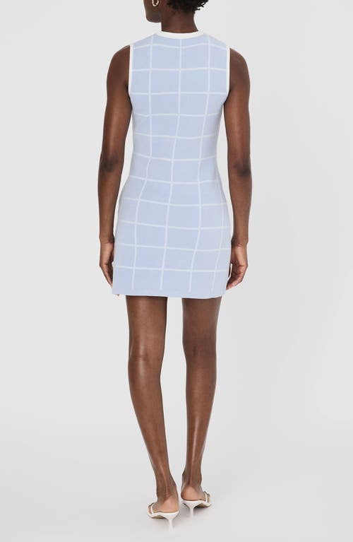 French Connection Check Sleeveless Sweater Minidress In Blue