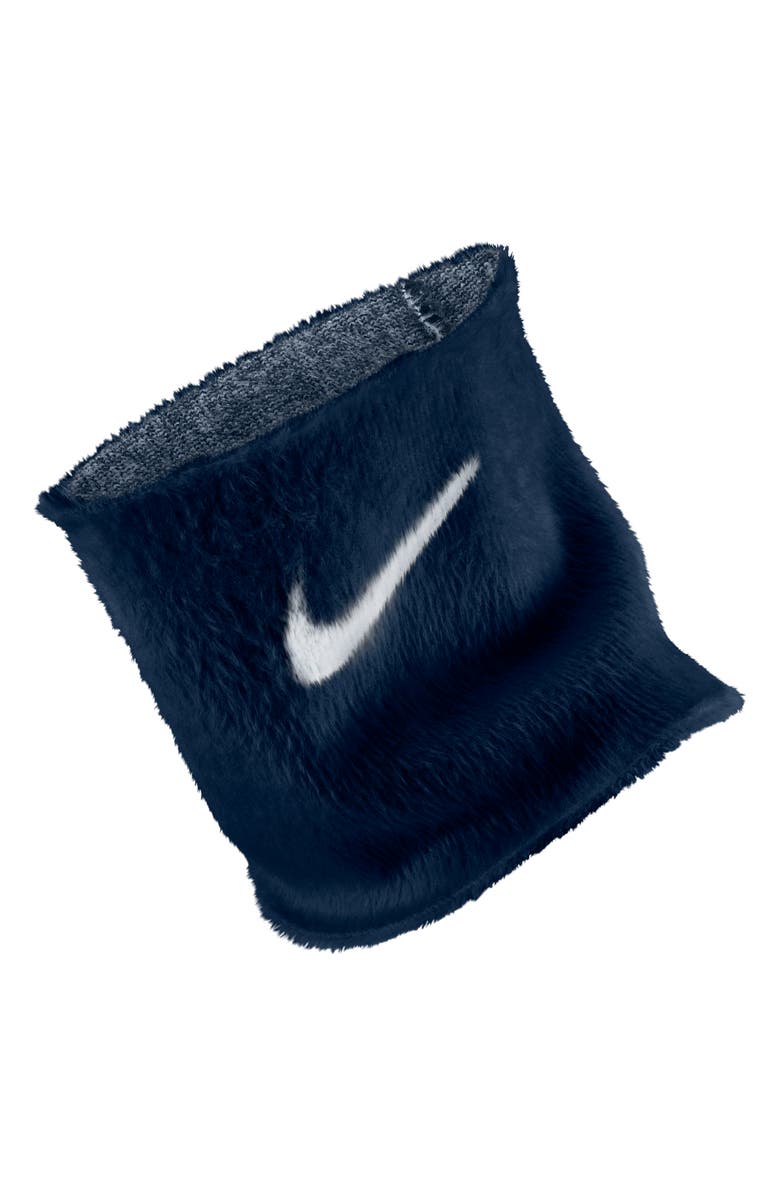 Nike Plush Knit Infinity Scarf, Main, color, Midnight Navy/ White