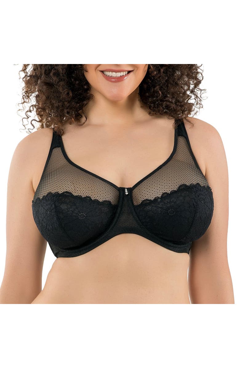 Parfait Luxlacy Full Coverage Unlined Wire Bra, Alternate, color, Black