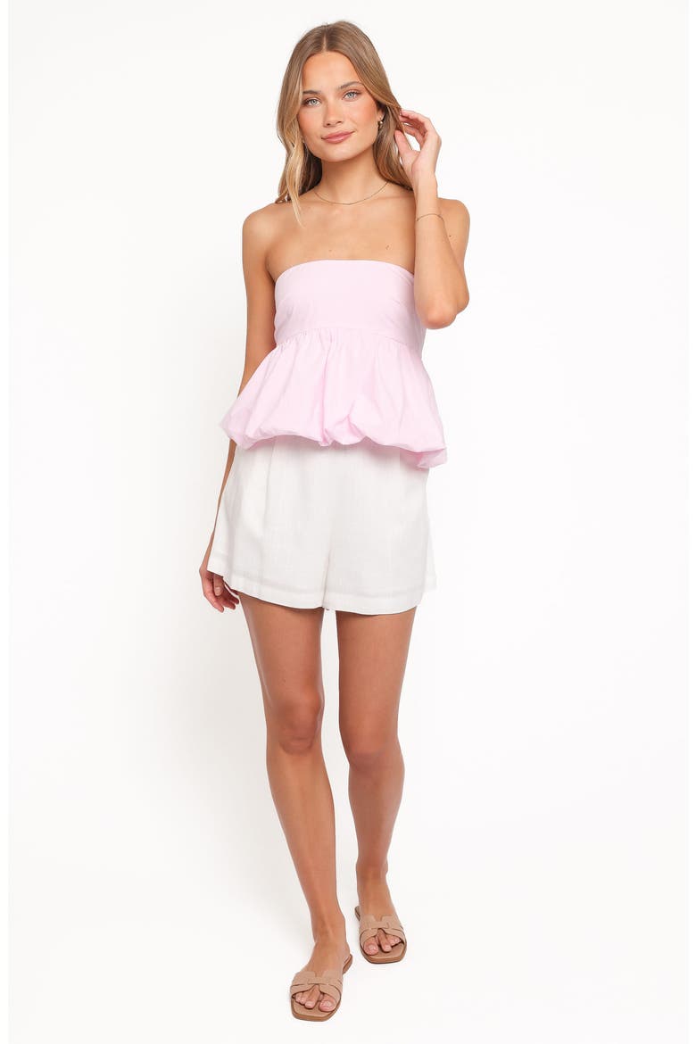 Yvanna Bubble Hem Strapless Top, Alternate, color, PINK