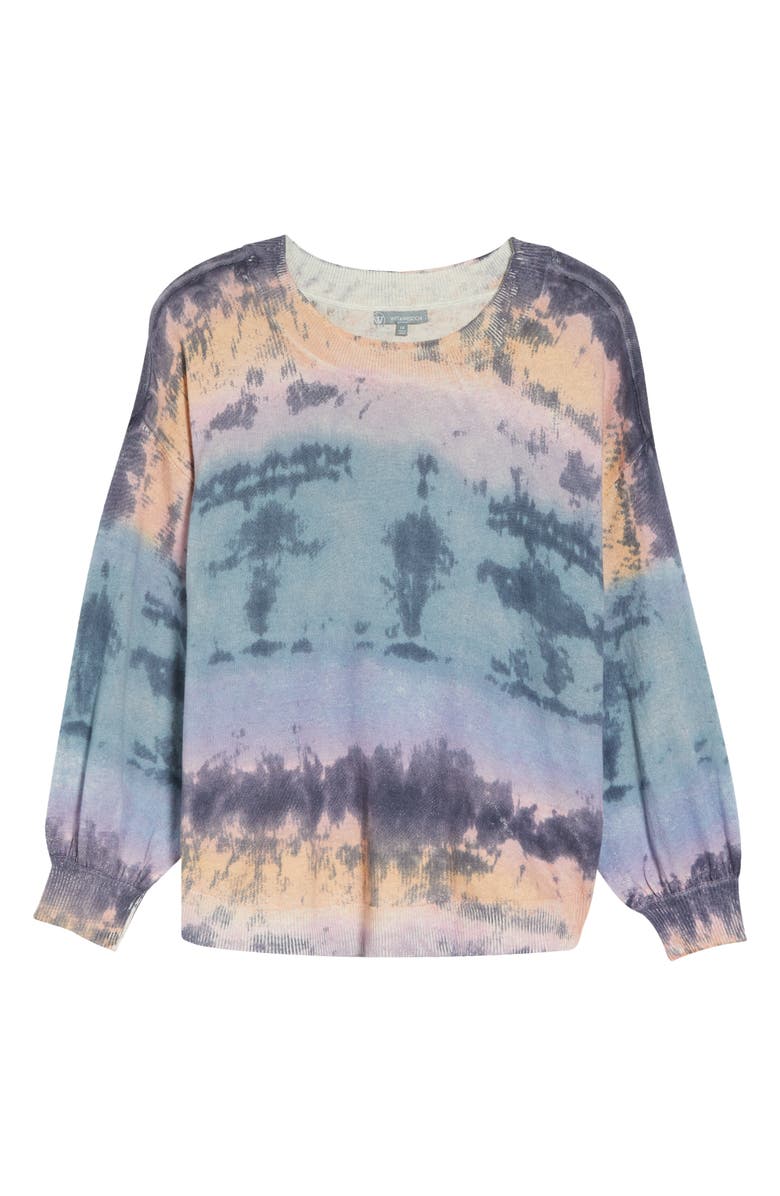 Wit & Wisdom Tie Dye Blouson Sleeve Cotton Sweatshirt, Alternate, color,