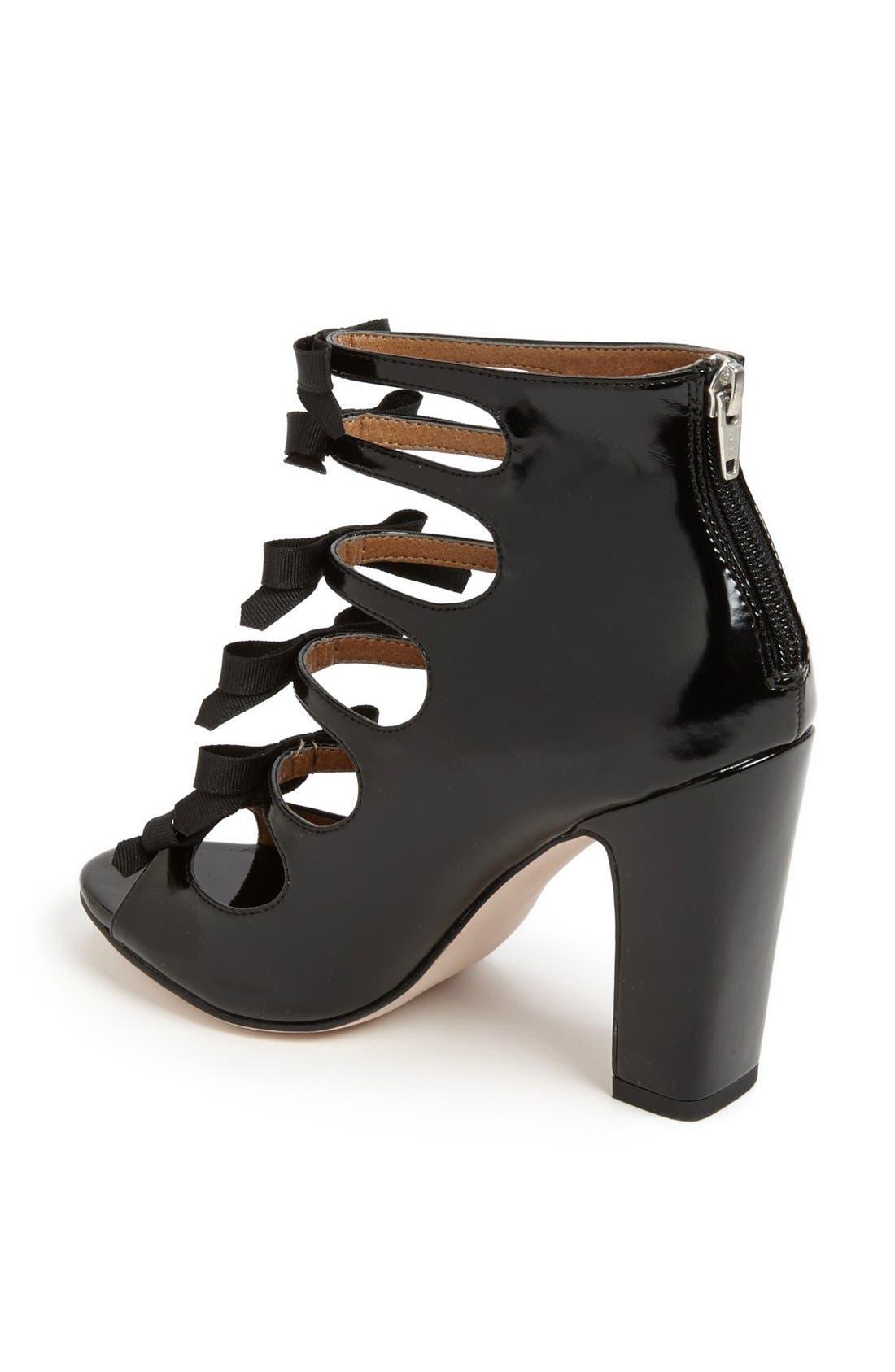 'Gilt' Block Heel Pump, Alternate, color, BLACK