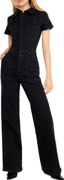 Good American Fit For Success Denim Jumpsuit