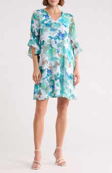 Calvin Klein Floral Print Trapeze Dress