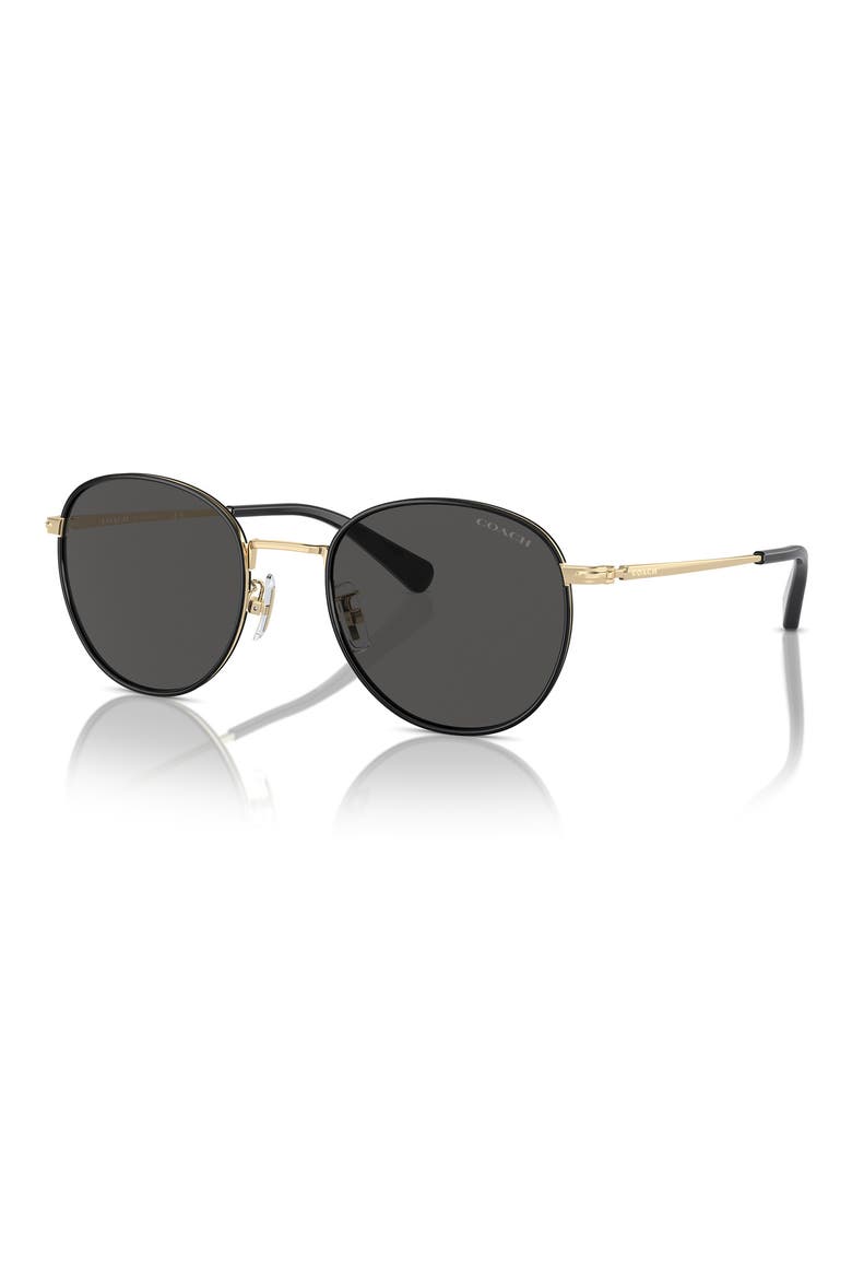 52mm Phantos Sunglasses, Alternate, color, GOLD / BLACK / GREY SOLID