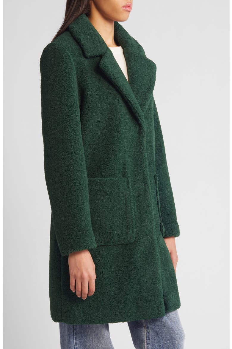 Faux Fur Teddy Coat, Alternate, color, EMERALD