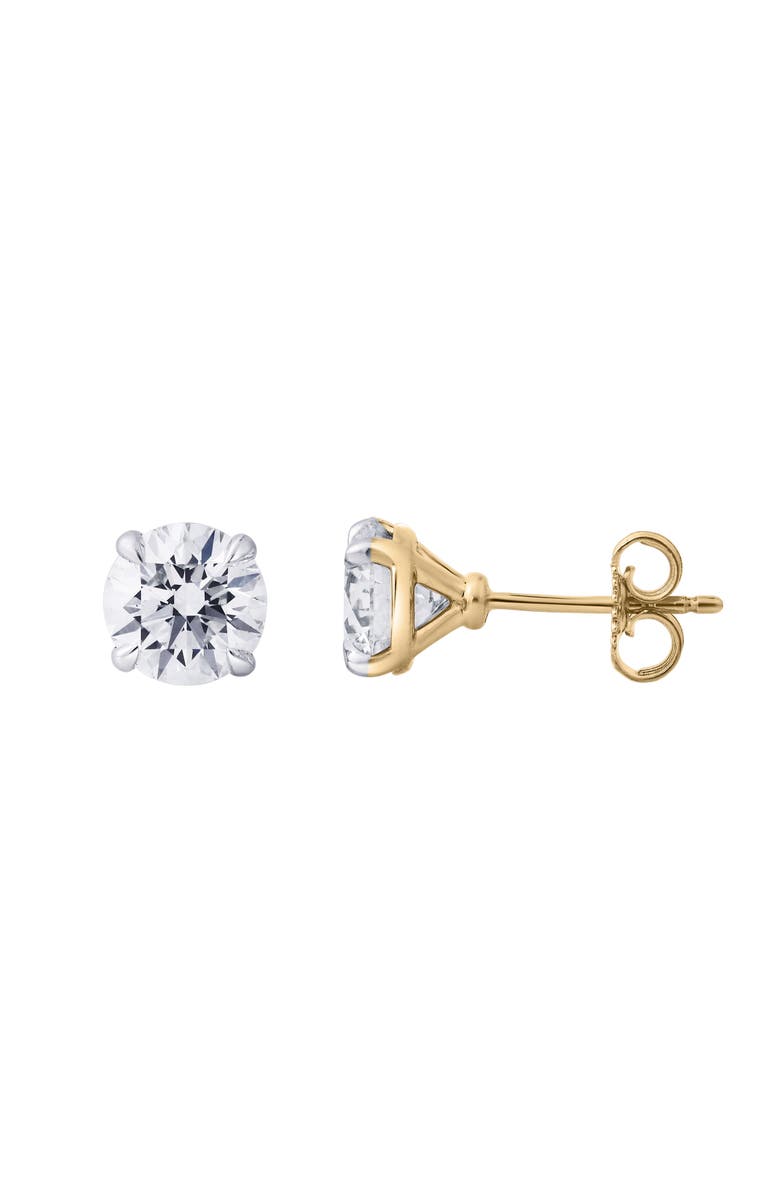 LuvMyJewelry Nisara 3 Ct TW Lab Grown Round Diamond Studs 14K Gold Earrings, Main, color, 14K Yellow Gold