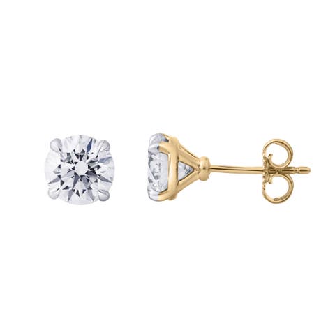 Nisara 3 Ct TW Lab Grown Round Diamond Studs 14K Gold Earrings