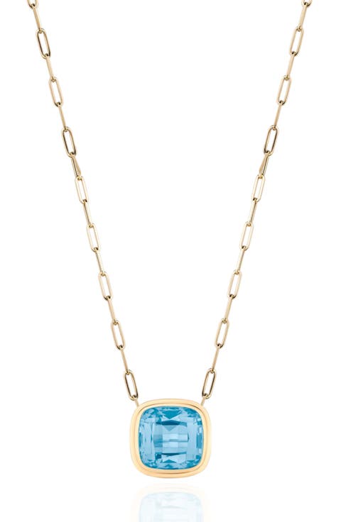 Manhattan Cushion Pendant Necklace