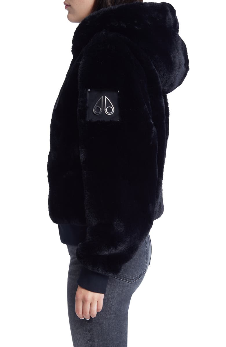 Moose Knuckles Portland Bunny Faux Fur Coat, Alternate, color, 