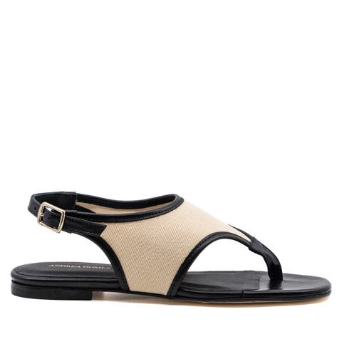 Dani  Canvas Flat Sandal