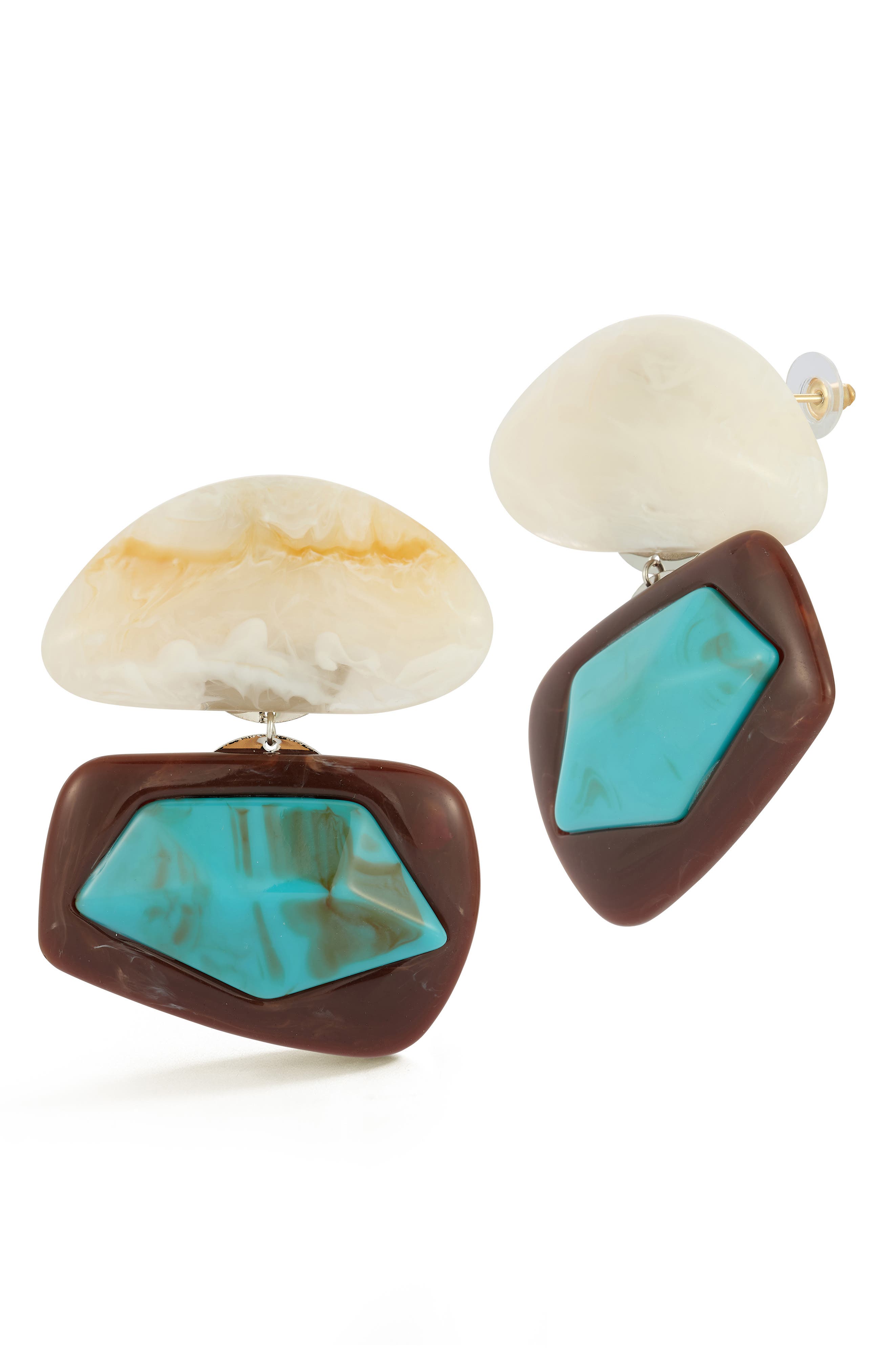 Geometric Resin Statement Drop Earrings
