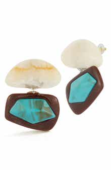 Geometric Resin Statement Drop Earrings