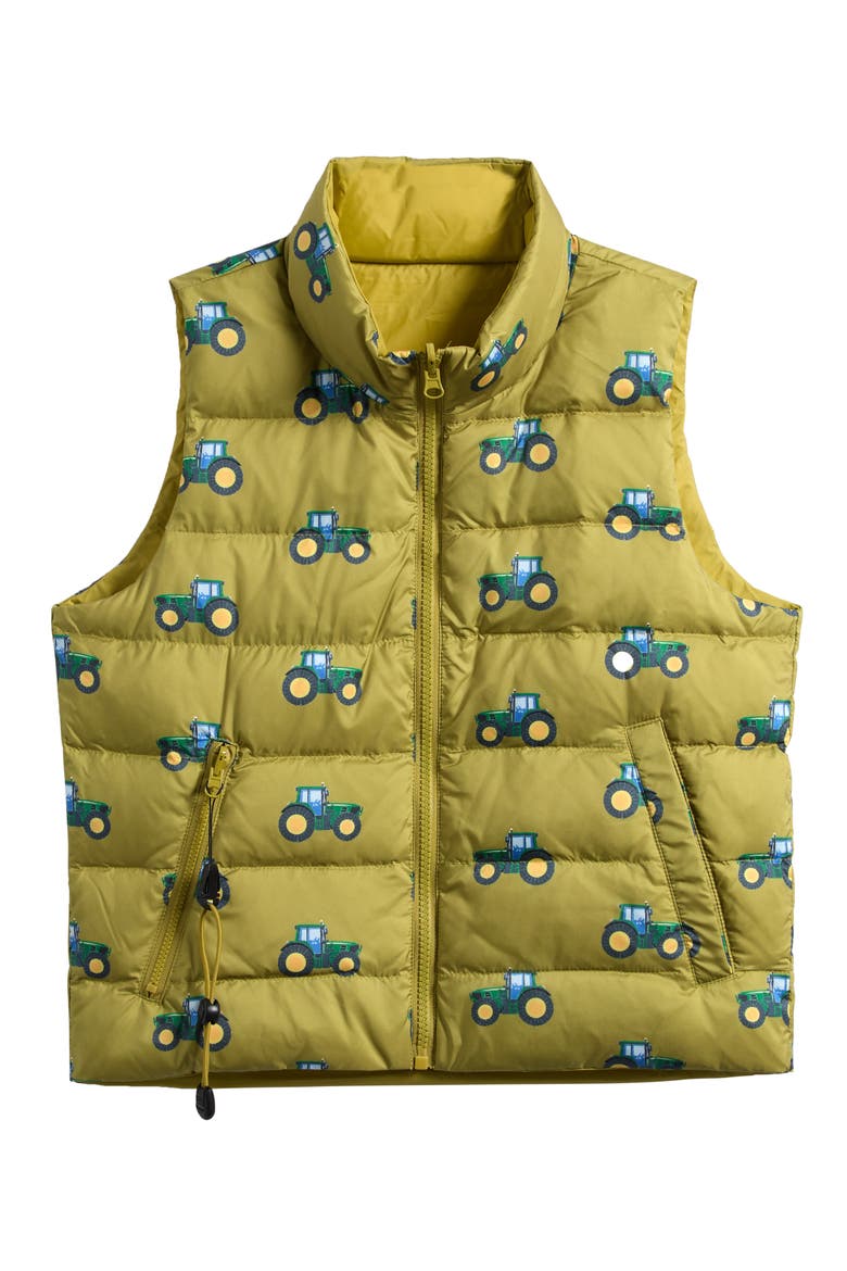 Kids' Casey Reversible Down Puffer Vest, Main, color, GREEN