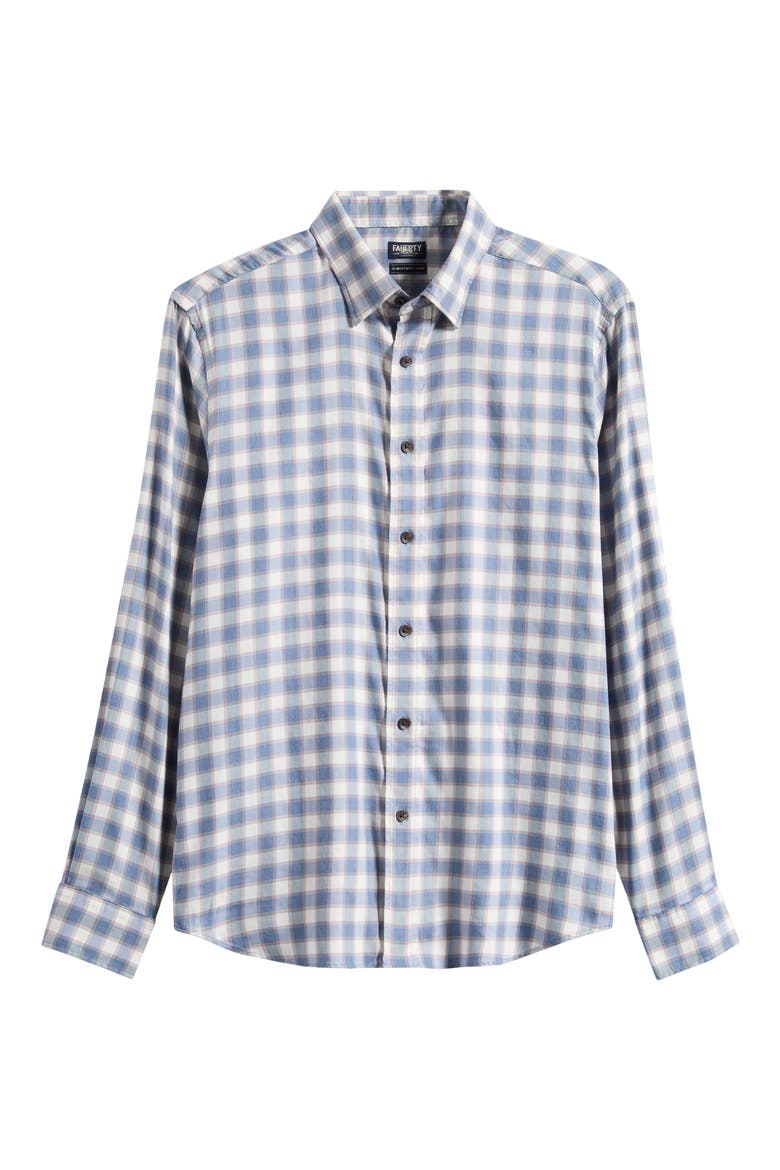 The Movement Stretch Cotton Blend Twill Button-Up Shirt, Main, color, BLUFF SPRINGS PLAID