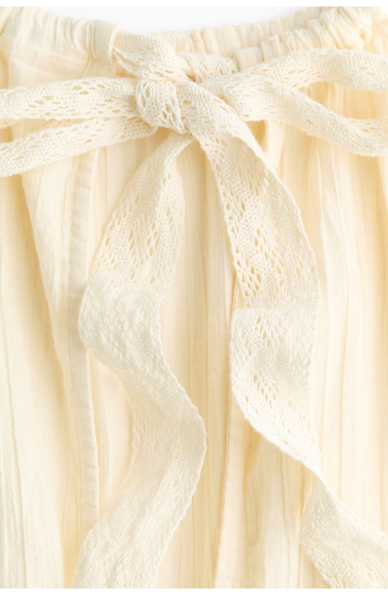 H&M Sleeveless Cotton Beach Dress, Alternate, color, Light Yellow