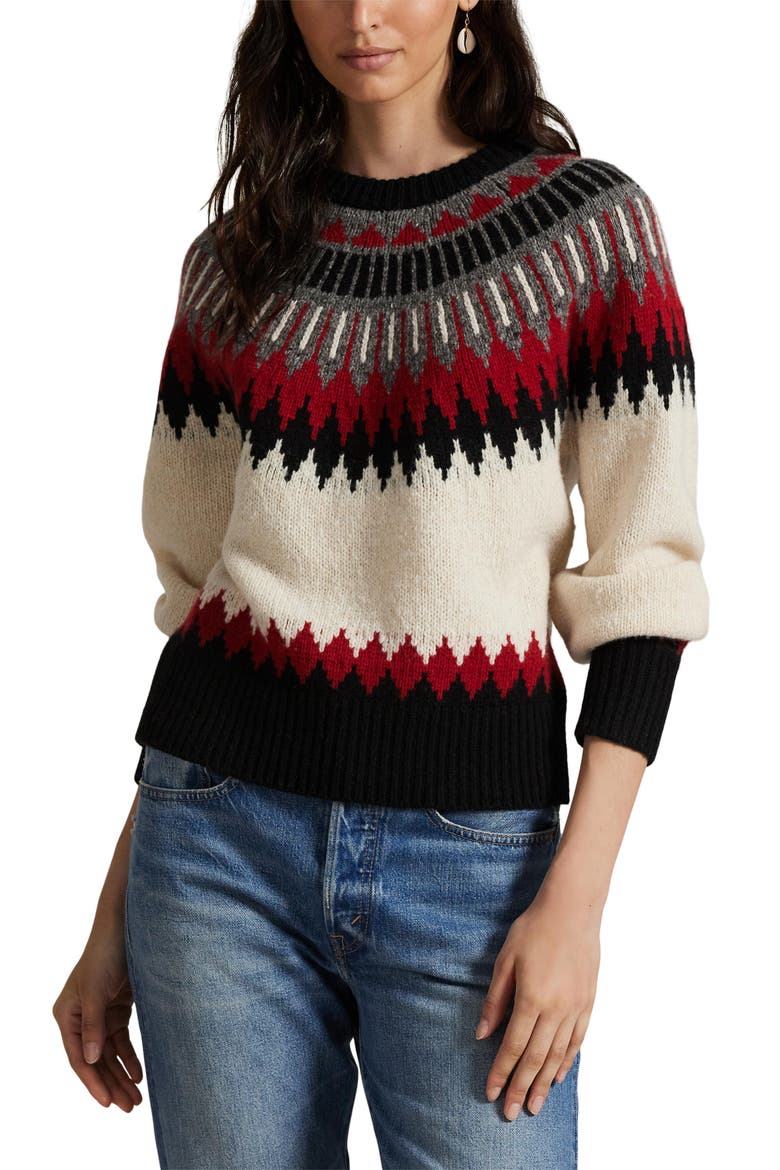 Fair Isle Wool & Cashmere Sweater, Main, color, AUTHENTIC CREAM MULTI