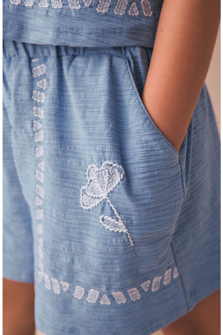 Floral Tile Tank & Shorts Set, Alternate, color, BLUE