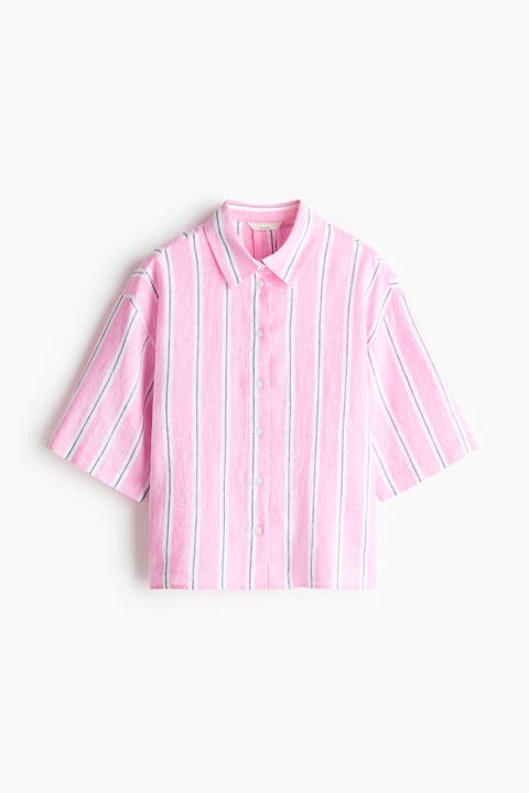 Oversized Linen-blend Shirt