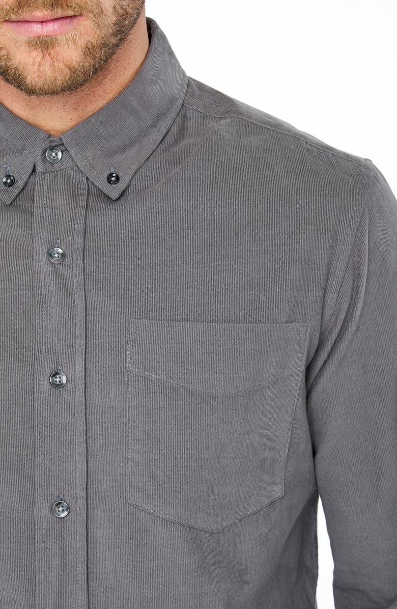 7 Diamonds The Darklands Slim Fit Corduroy Button-Down Shirt, Alternate, color, 