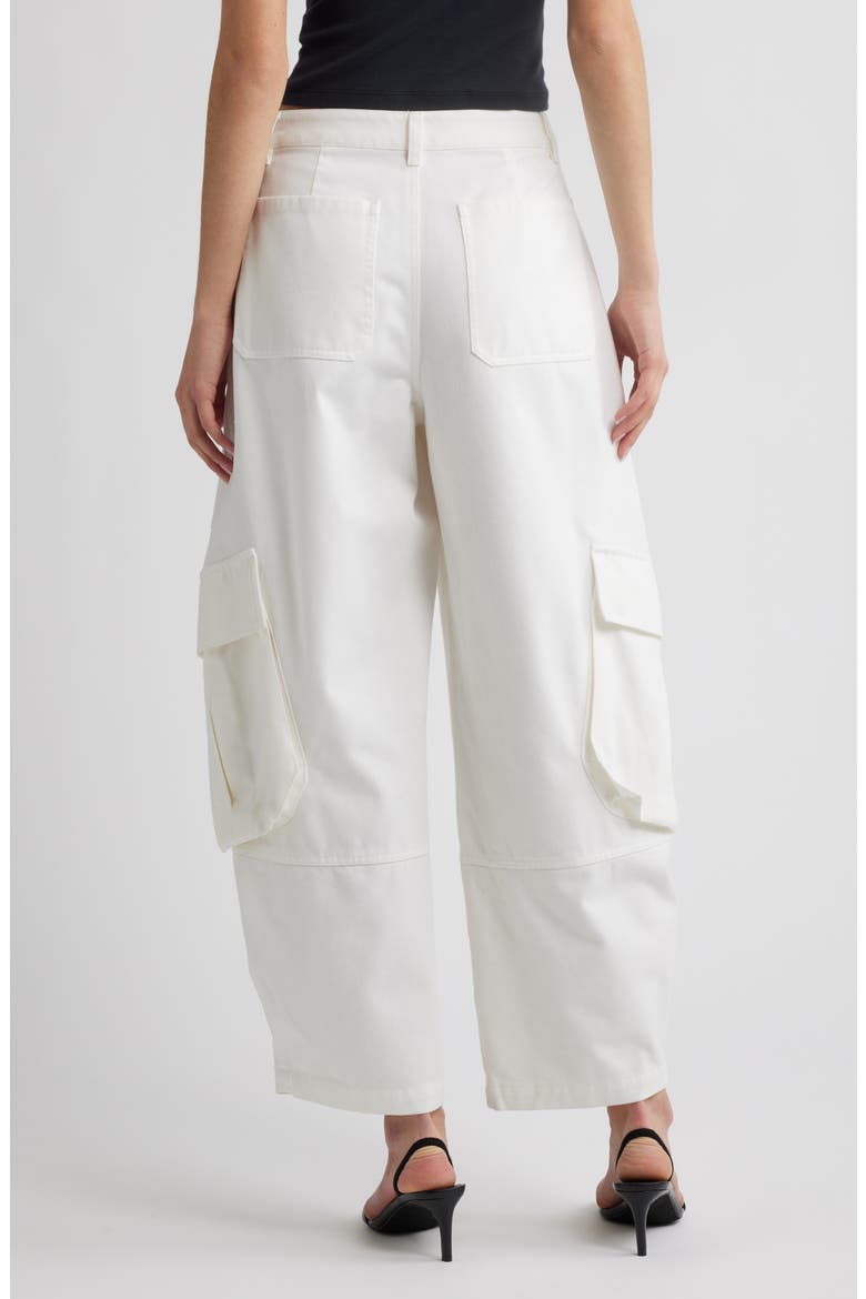 The Bubble Barrel Leg Cargo Pants, Alternate, color, WHITE