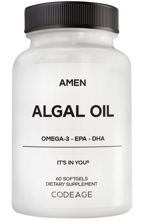Codeage Algal Oil, 1000mg, Vegan Omega-3 Fatty Acids, DHA & EPA, Plant-Based Supplement in White  product