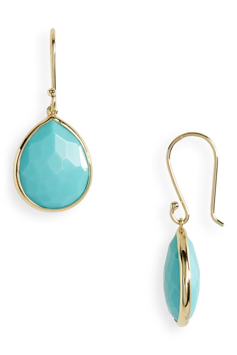 Rock Candy Teardrop Earrings, Main, color, GREEN GOLD
