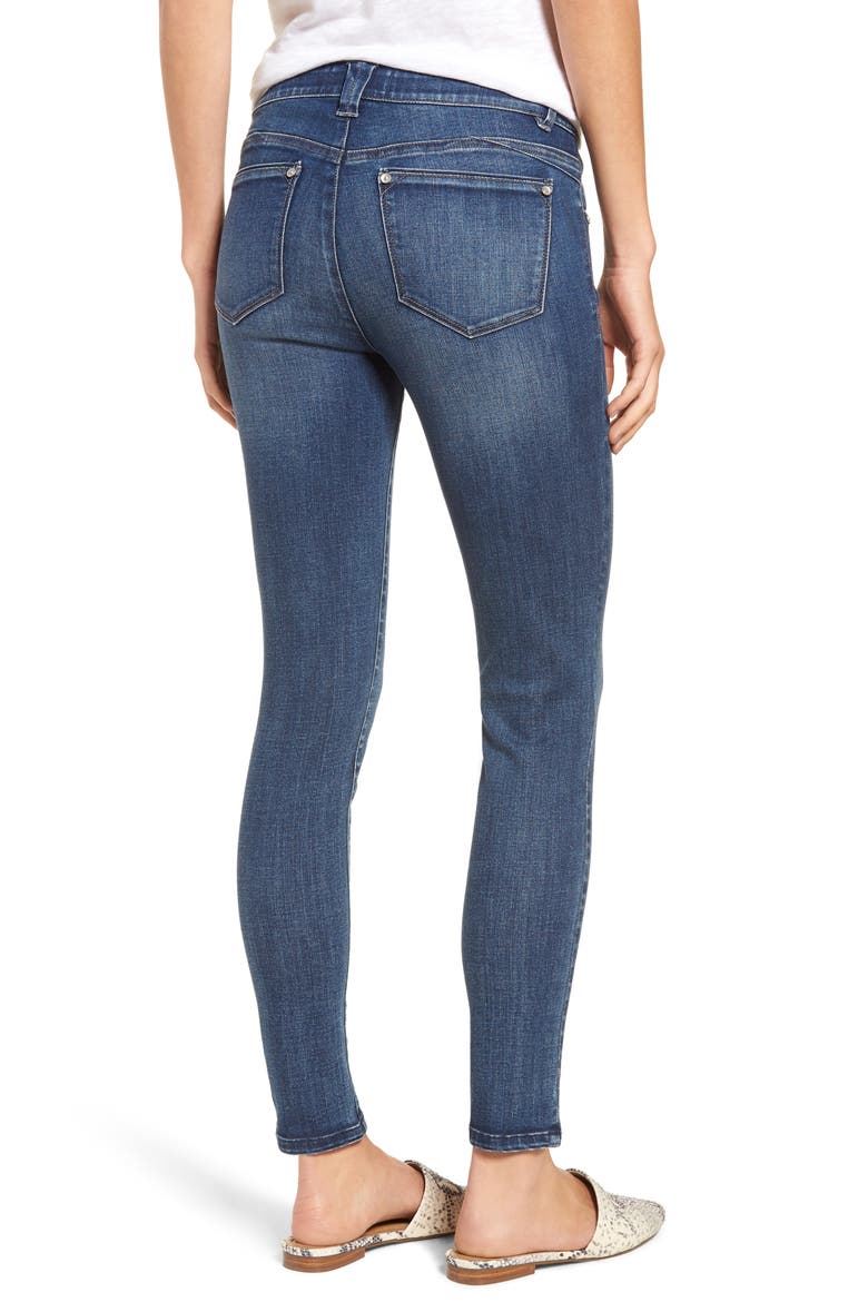'Ab'Solution Ankle Skinny Jeans, Alternate, color, BLUE