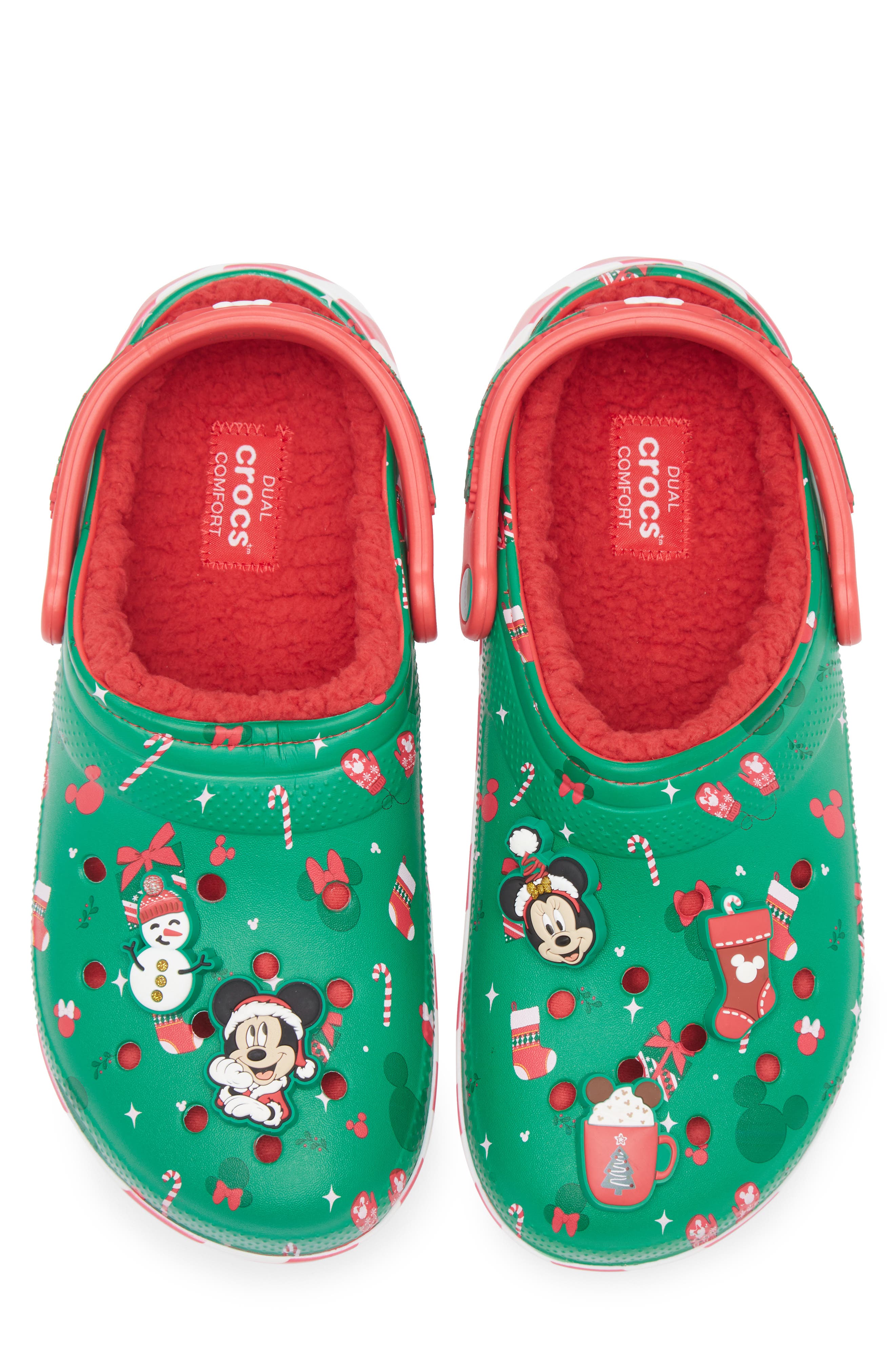 CROCS x Disney Mickey Christmas Lined Clog, Alternate, color, 