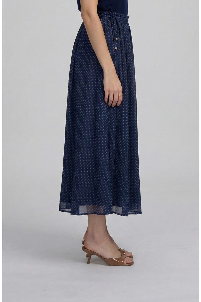 Printed Chiffon Skirt, Alternate, color, NAVY MULTI