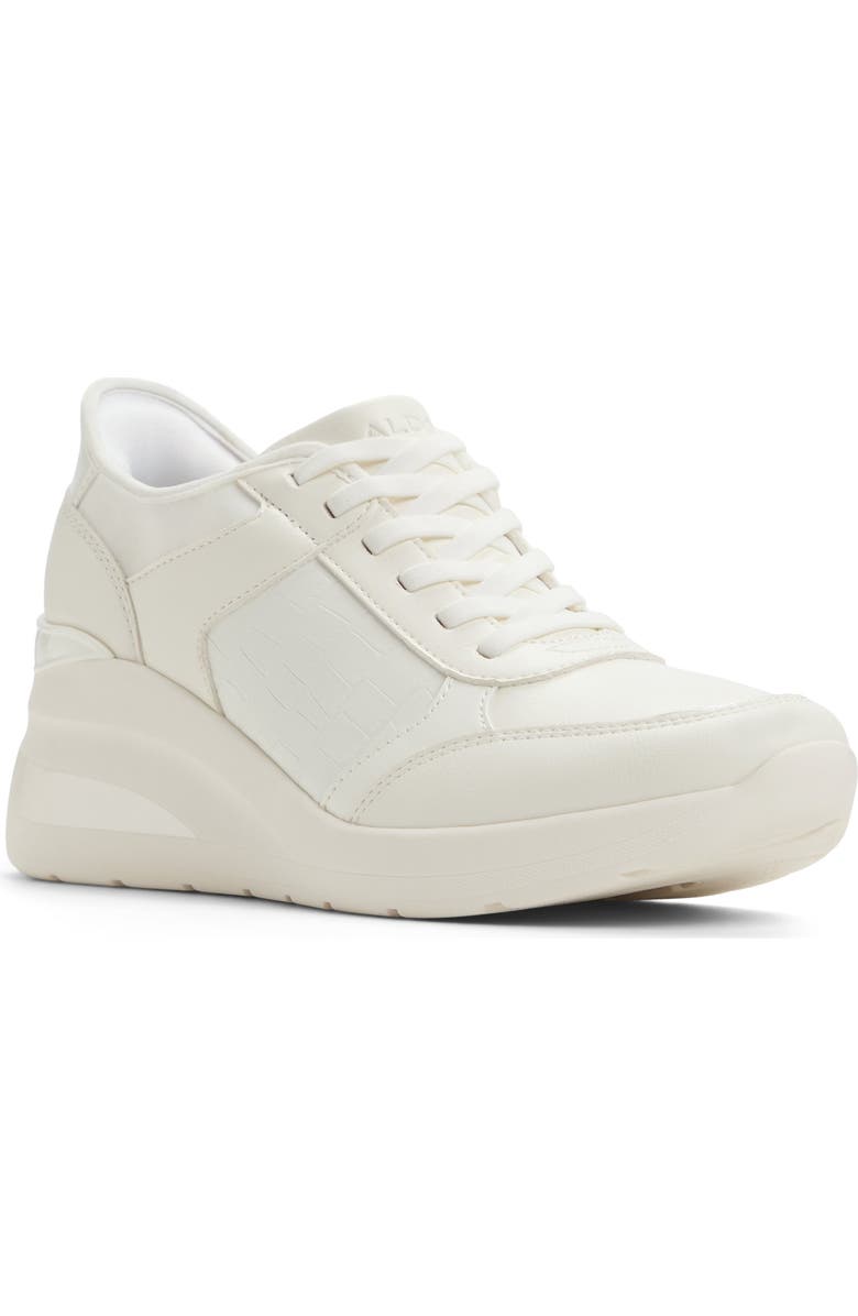 ALDO Iconistep Wedge Sneaker, Main, color, White