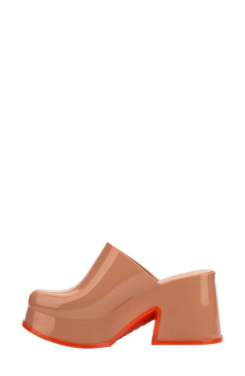 Melissa Mia Platform Clog In Brown/red, Women's At Urban Outfitters In Brown/red